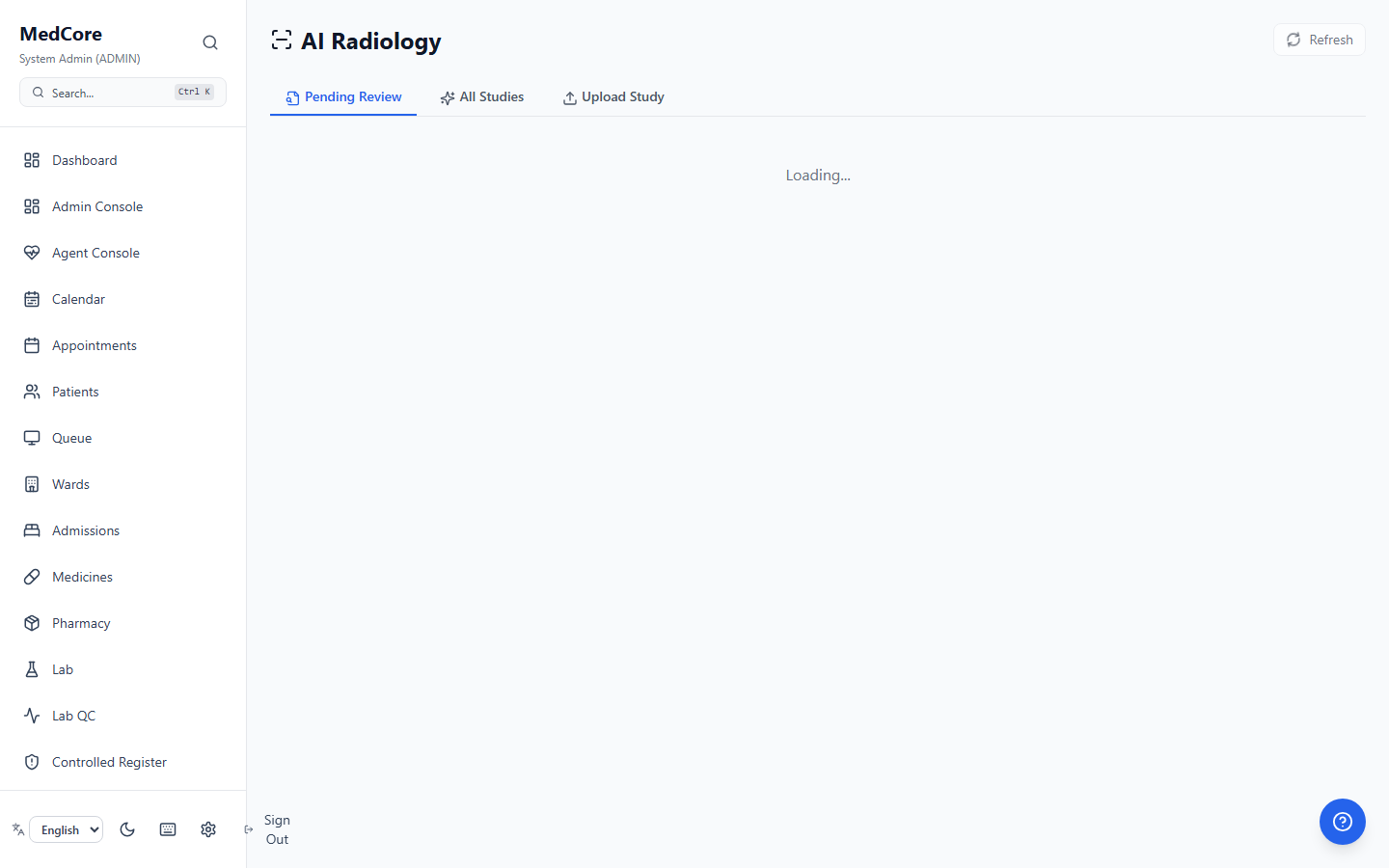 AI radiology drafting (HITL)